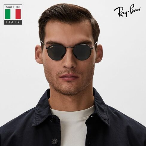 Ray-Ban RB3447 ROUND METAL LEGEND GOLD Round Shaped Sunglasses for Men & Women with Official RAYBAN Eyewear Kit in Saudi Arabia