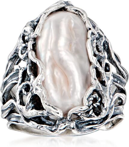 Ross-Simons 20-23mm Cultured Baroque Pearl Ring in Sterling Silver in Saudi Arabia