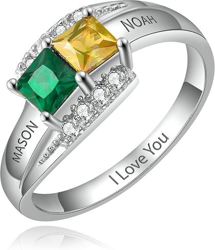 حلقات الأم الفضية الجنيه الفضية مع اثنين من البلادة الوعد in Kuwait