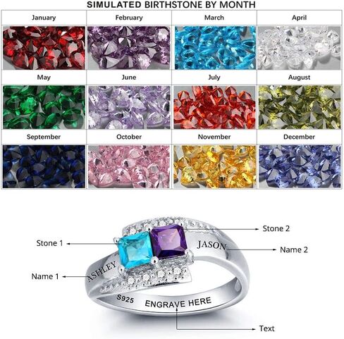 حلقات الأم الفضية الجنيه الفضية مع اثنين من البلادة الوعد in Kuwait