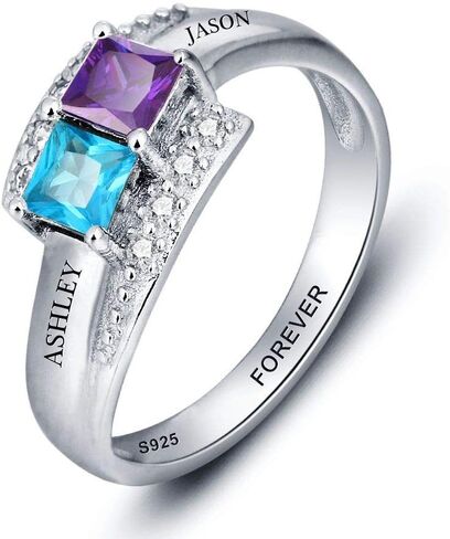 حلقات الأم الفضية الجنيه الفضية مع اثنين من البلادة الوعد in Kuwait