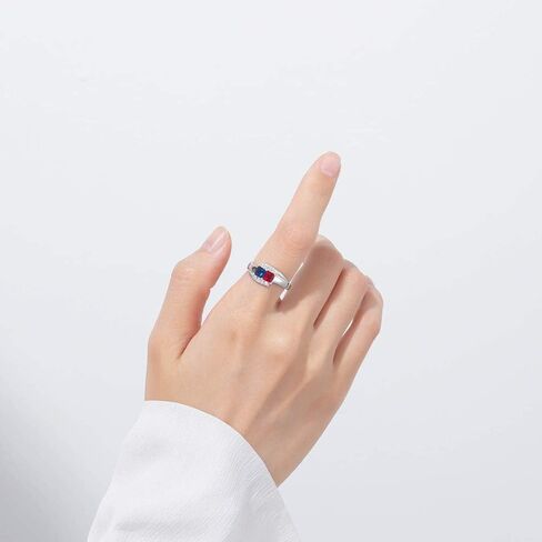 حلقات الأم الفضية الجنيه الفضية مع اثنين من البلادة الوعد in Kuwait