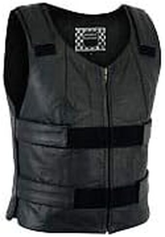 Women Motorcycle Black Bulletproof Replica Leather Vest in Saudi Arabia