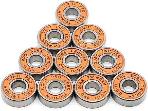 8PCS 608RS ILQ-11 Orange 8x22x7 mm Bearing ABEC-9 Less Friction Steel Bearings for Skateboard Inline Skates Wheels in Saudi Arabia