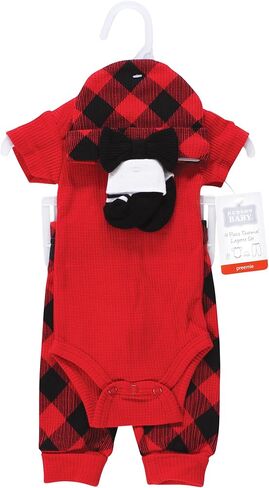 Hudson Baby Unisex Thermal Preemie Layette Set 4pc Long Sleeve Outfit in Kuwait