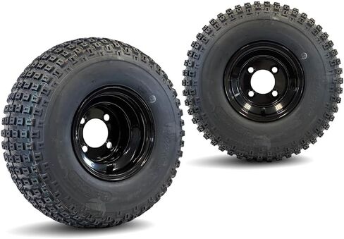 Knobby 18x9.5-8 Golf Cart & ATV Tires and 8" BLACK Wheels Combo - Set of 2 or Set of 4 (2) in Saudi Arabia