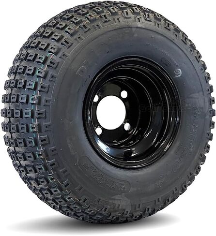Knobby 18x9.5-8 Golf Cart & ATV Tires and 8" BLACK Wheels Combo - Set of 2 or Set of 4 (2) in Saudi Arabia