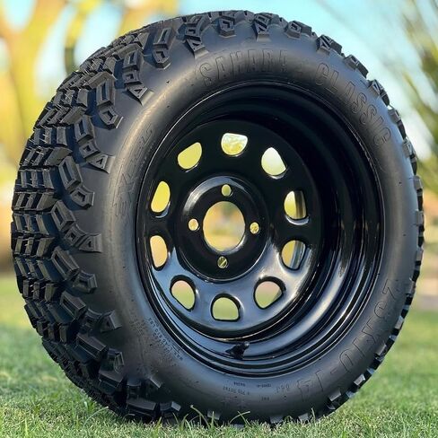 14 "عجلات النافذة الصلب الأسود و 23x10-14" DOT All Terrain Tyres Combo - مجموعة من 4 in Kuwait