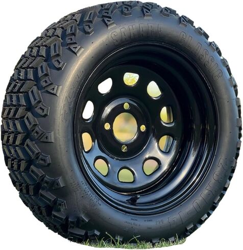 14 "عجلات النافذة الصلب الأسود و 23x10-14" DOT All Terrain Tyres Combo - مجموعة من 4 in Kuwait