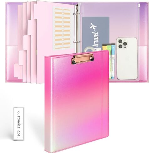 فواصل مجلدة مع علامات تبويب، فواصل لـ 3 مجلدات حلقية، 5 علامات تبويب، أسود كلاسيكي (11 بوصة طول × 8.5 بوصة عرض) in Kuwait