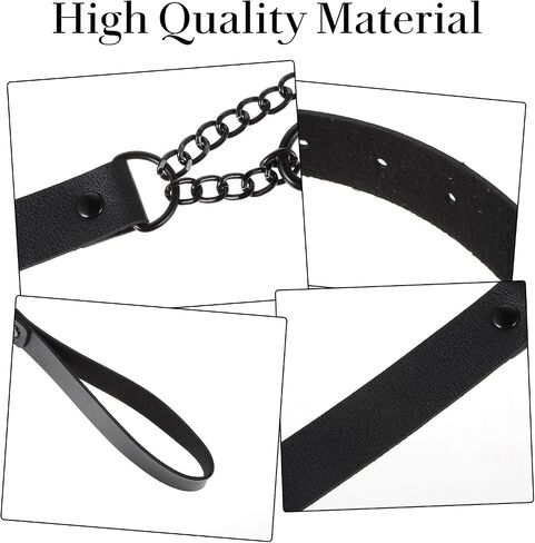 Choker Necklace for Women Black Heart Leather Collar Gothic Jewelry Punk Choker Collar O-ring Slip Chain Necklace Accessories Body Chain Belt Jewelry for Halloween Cosplay in Saudi Arabia