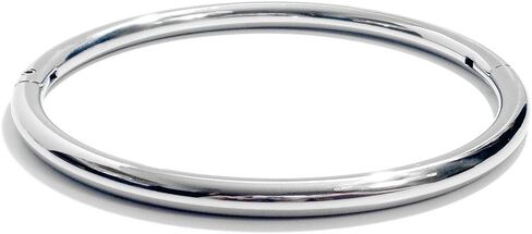 15" Eternity Polished Stainless Steel Locking Choker, Day Collar, Metal Collar, Necklace 8MM - CuffStore in Saudi Arabia