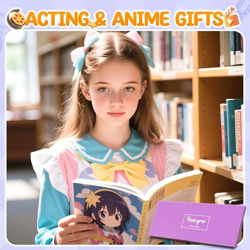 هدايا الرسوم المتحركة HAPPYPOP لمحبي الرسوم المتحركة النساء والفتيات المراهقات، جوارب الرسوم المتحركة الغامضة، أشياء أنيمي، منتجات الرسوم المتحركة باللون الأرجواني in Kuwait