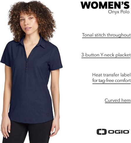 OGIO Women's Onyx Polo | رطوبة الفتل بولو للنساء ، قميص قصير الأكمام من أجل العمل والغولف in Saudi Arabia