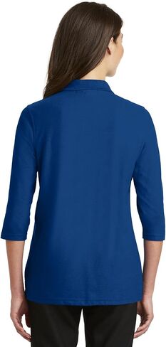 Port Authority Ladies Silk Touch 3/4-Sleeve Polo. L562 in Saudi Arabia