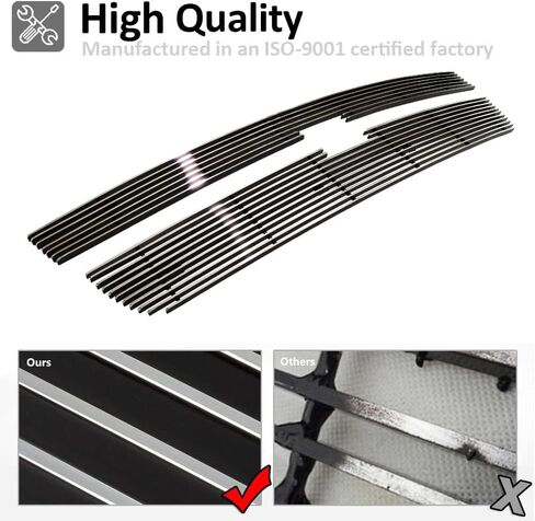 متوافق مع 2006 Chevy Silverado 1500 & 05-06 2500HD 3500 & 07 Classic Main Grille Insert Combo (Aluminium ، Chrome Billet Grille) in Saudi Arabia