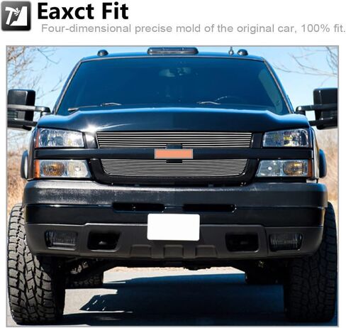 متوافق مع 2006 Chevy Silverado 1500 & 05-06 2500HD 3500 & 07 Classic Main Grille Insert Combo (Aluminium ، Chrome Billet Grille) in Saudi Arabia