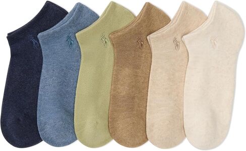 POLO RALPH LAUREN womens Performance Cotton Low Cut Socks - 6 Pair Pack - Breathable Mesh & Sport Cushioning in Saudi Arabia
