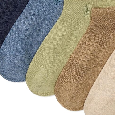POLO RALPH LAUREN womens Performance Cotton Low Cut Socks - 6 Pair Pack - Breathable Mesh & Sport Cushioning in Saudi Arabia