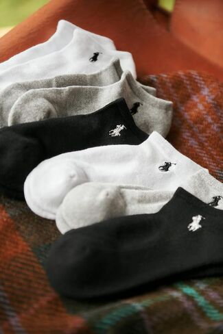 POLO RALPH LAUREN womens Performance Cotton Low Cut Socks - 6 Pair Pack - Breathable Mesh & Sport Cushioning in Saudi Arabia