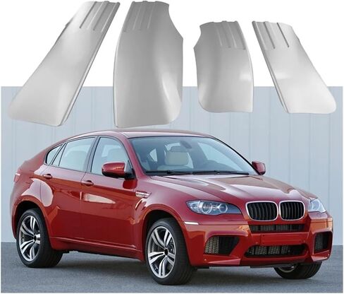 4PCS CAR Auto Tuto Rack Rack Rack Rail Redofit Retrofit End Cover Dome Case Caper متوافق مع BMW E71 E72 X6 2008-2014 in Kuwait