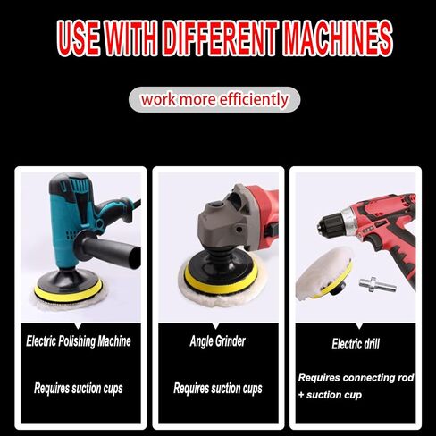 OKAYDA Wool Polishing Pad 5in 5pcs All Natural Premium 100% Sheepskin Buffing Pads for Drill Fits Automotive Car Polish Auto Paint, Boat Marine Epoxy (5, 5in) in Kuwait