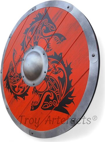 درع فينرير ريد وولف فايكنغ - معركة مصنوعة يدويًا أصيلة. in Kuwait