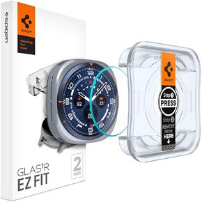 Spigen Tempered Glass Screen Protector [GlasTR EZ FIT] designed for Galaxy Watch Ultra - 2pack in Saudi Arabia