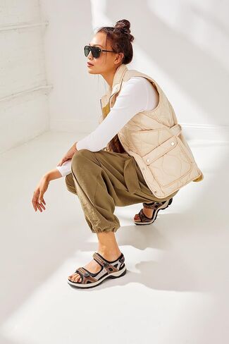 ECCO Women's Yucatan Sport Sandal, Gravel Patchwork, 11-11.5 in Saudi Arabia