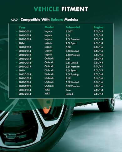 مجموعة عمود محور CV الخلفي Scitoo متوافق مع 2010-2014 لـ Subaru Legacy ، 2010-2014 لـ Subaru Outback ، 2013-2014 لـ Subaru WRX 28421AJ021،28421AJ010،28421AJ011 ، NCV66021 in Saudi Arabia