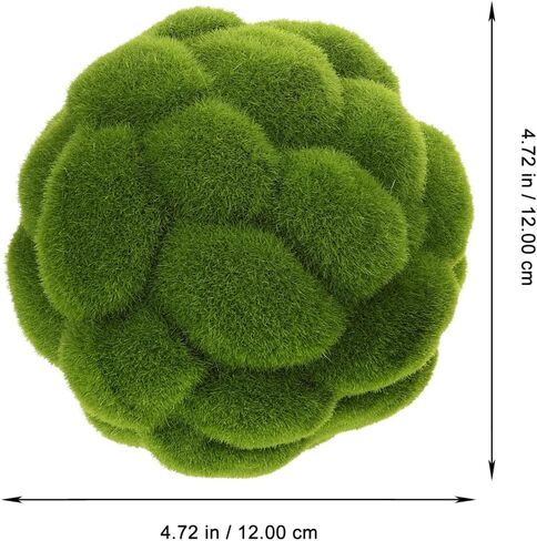 DOITOOL Green Moss Balls: 6Pcs Green Balls Decorative for Bowl - Simulated Moss Ball Spheres Decorative Ball Artificial Plant Ornament for Vase Filler Garden Wedding Party Decoration (3.9in + 4.7in) in Saudi Arabia