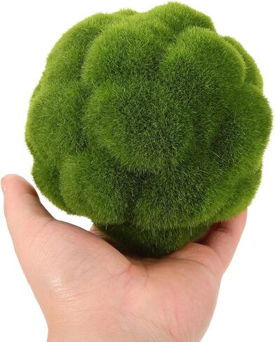 DOITOOL Green Moss Balls: 6Pcs Green Balls Decorative for Bowl - Simulated Moss Ball Spheres Decorative Ball Artificial Plant Ornament for Vase Filler Garden Wedding Party Decoration (3.9in + 4.7in) in Saudi Arabia