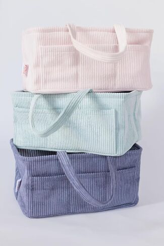 Diaper Caddy, Diaper Organizer or Storage, Nursery Storage and Car Organizer, A Baby Gift Registry, Baby Shower Must Haves Essential for Baby in Corduroy Material - MINT COLOR in Saudi Arabia