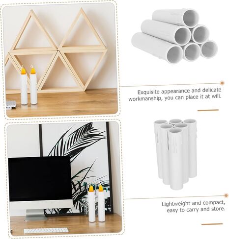 20pcs Plastic Candle Tube Teardrop Shape Candle Lamp Base Sleeve for Chandelier Lanterns in Saudi Arabia