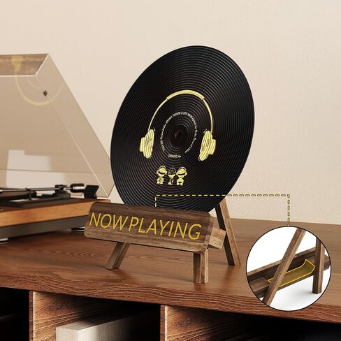 Nihome الآن يلعب Retro Wood Vinyl Record ، ديكور منزلي عرض فينيل ، منظم متعدد الوظائف للألبومات والسجلات والمجلات والصور (1pc) in Saudi Arabia