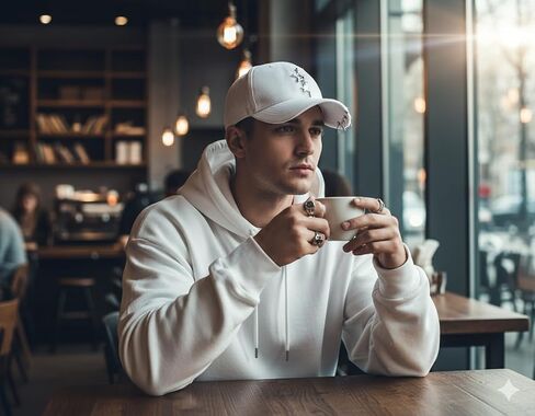 قبعة سوداء مناسبة للجنسين، قبعة K-pop، قبعة بيسبول مع سلسلة حلقية، قبعة معدنية، قبعة فريدة من نوعها، قبعة مع نجمة in Saudi Arabia