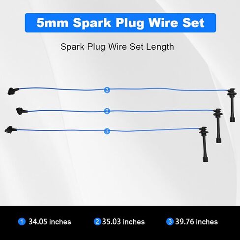 JDMON 5mm Spark Plug Wire Set Compatible with Toyota Avalon Camry Sienna Solara V6 3.0L 1996-2003 Replacement for 671-6183 6716183 7783 19037-20011 1903720011 19037-20010 1903720010 in Saudi Arabia