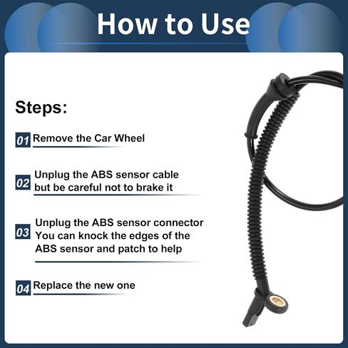 مستشعر سرعة عجلة ABS مستشعر مستشعر ABS ABS مستشعر مكابح مضاد للانتهاك رقم 2T1Z2C204B لـ Ford Transit Connect 2010-2013 in Kuwait