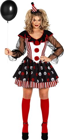 Morph Clown Clown Costume Womens Halloween Comple for Womens Clown Costume Jester Halloween Outfit Women in Saudi Arabia