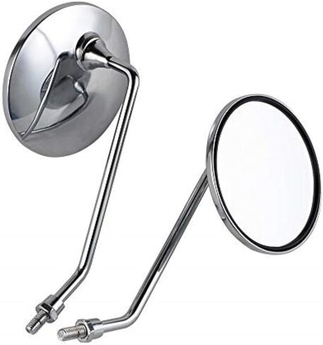 NICECNC M8 Chrome Motorcycle Rear View Mirrors Vintage Rearview Mirrors Compatible with Honda CL70 CT90 CL90 CB100 CL100 CB125 Z50 ST50 CH50 See Fitments in Saudi Arabia
