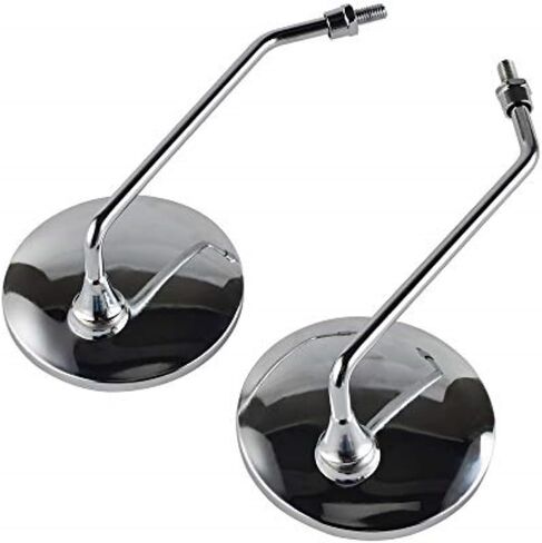 NICECNC M8 Chrome Motorcycle Rear View Mirrors Vintage Rearview Mirrors Compatible with Honda CL70 CT90 CL90 CB100 CL100 CB125 Z50 ST50 CH50 See Fitments in Saudi Arabia