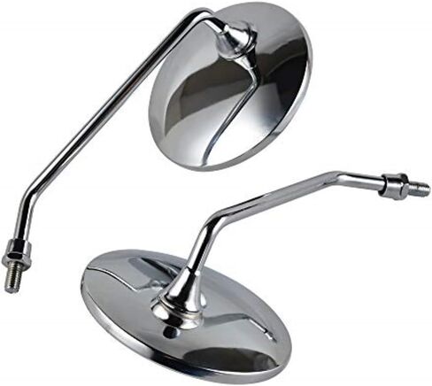 NICECNC M8 Chrome Motorcycle Rear View Mirrors Vintage Rearview Mirrors Compatible with Honda CL70 CT90 CL90 CB100 CL100 CB125 Z50 ST50 CH50 See Fitments in Saudi Arabia
