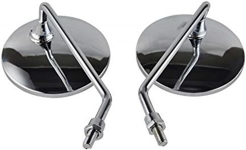 NICECNC M8 Chrome Motorcycle Rear View Mirrors Vintage Rearview Mirrors Compatible with Honda CL70 CT90 CL90 CB100 CL100 CB125 Z50 ST50 CH50 See Fitments in Saudi Arabia
