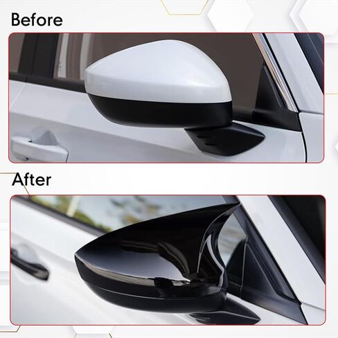 Door Side Mirror Cover for Honda Civic Accessories 2022 2023 2024 Aggressive Look Sport Door Side Mirror Cover（ Glossy Black） in Saudi Arabia
