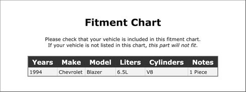 Engine Main Bearing Gasket Set Compatible With Chevrolet Blazer 6.5L V8 1994 P-2331161 in Saudi Arabia