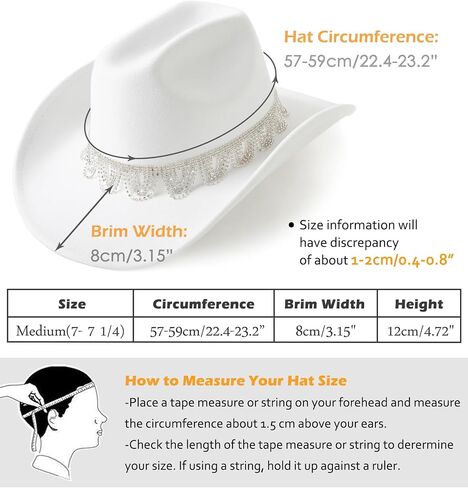 Lisianthus Glitter Rhinestone White Cowgirl Hat Hat Western Western Western Hat in Kuwait