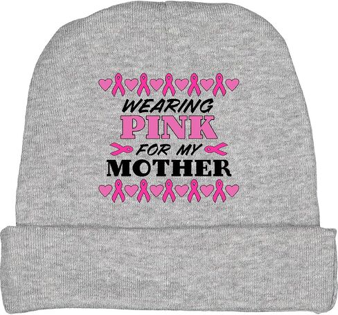 inktastic Wearing Pink for My Mother- Breast Cancer Awareness Baby Beanie Hat in Saudi Arabia