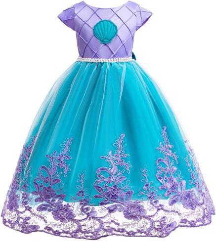 Dressy Daisy Princess Mermaid Costume Fancy Dress Up for Toddler Little Girls Halloween Birthday Party Outfits in Saudi Arabia