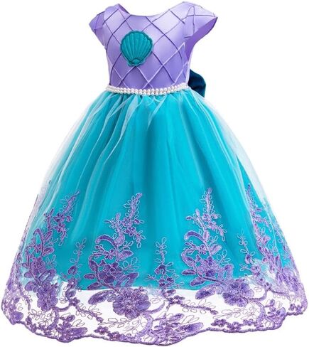 Dressy Daisy Princess Mermaid Costume Fancy Dress Up for Toddler Little Girls Halloween Birthday Party Outfits in Saudi Arabia