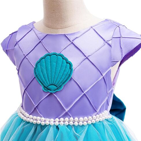 Dressy Daisy Princess Mermaid Costume Fancy Dress Up for Toddler Little Girls Halloween Birthday Party Outfits in Saudi Arabia